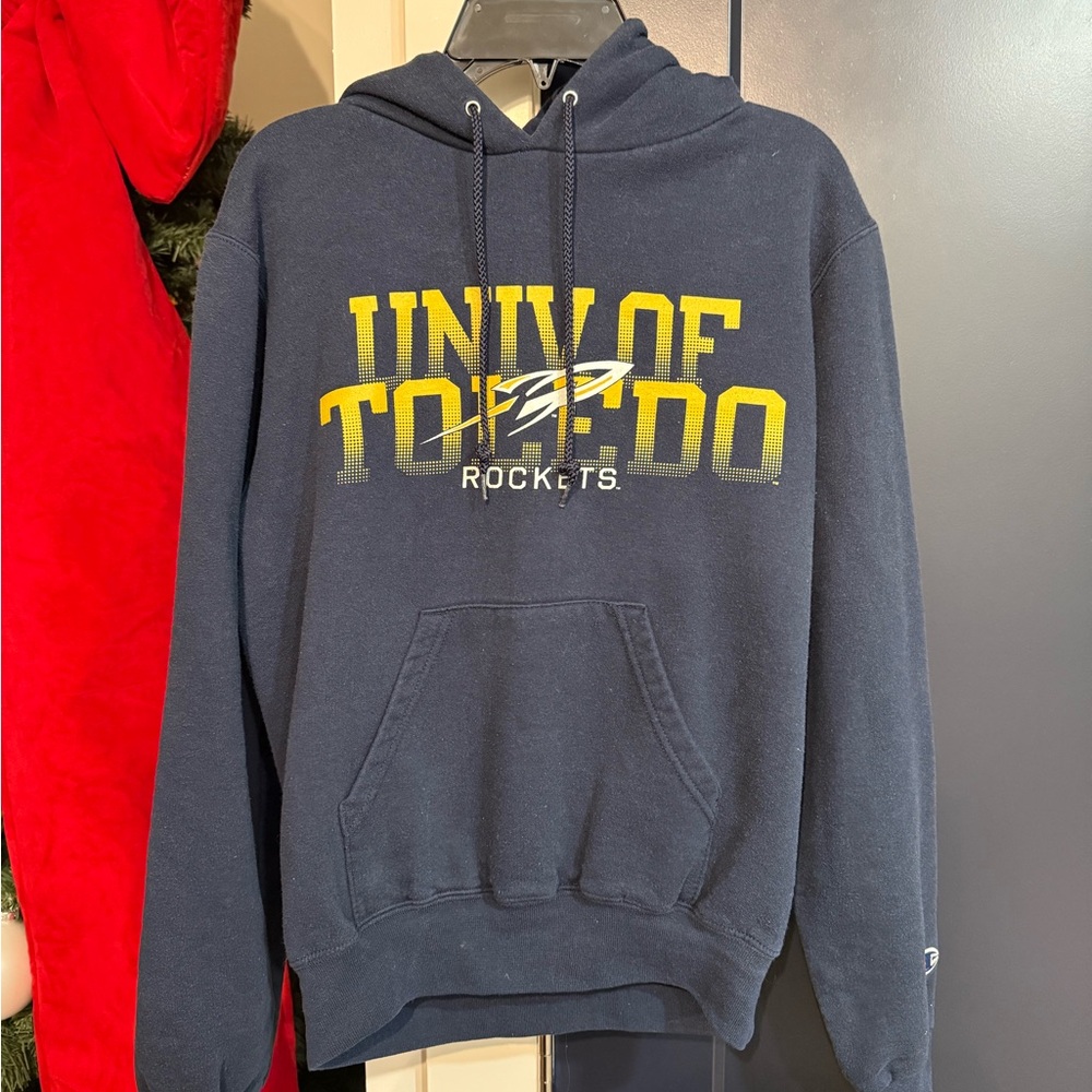 Champion Navy and Yellow Univ of Toledo Hoodie